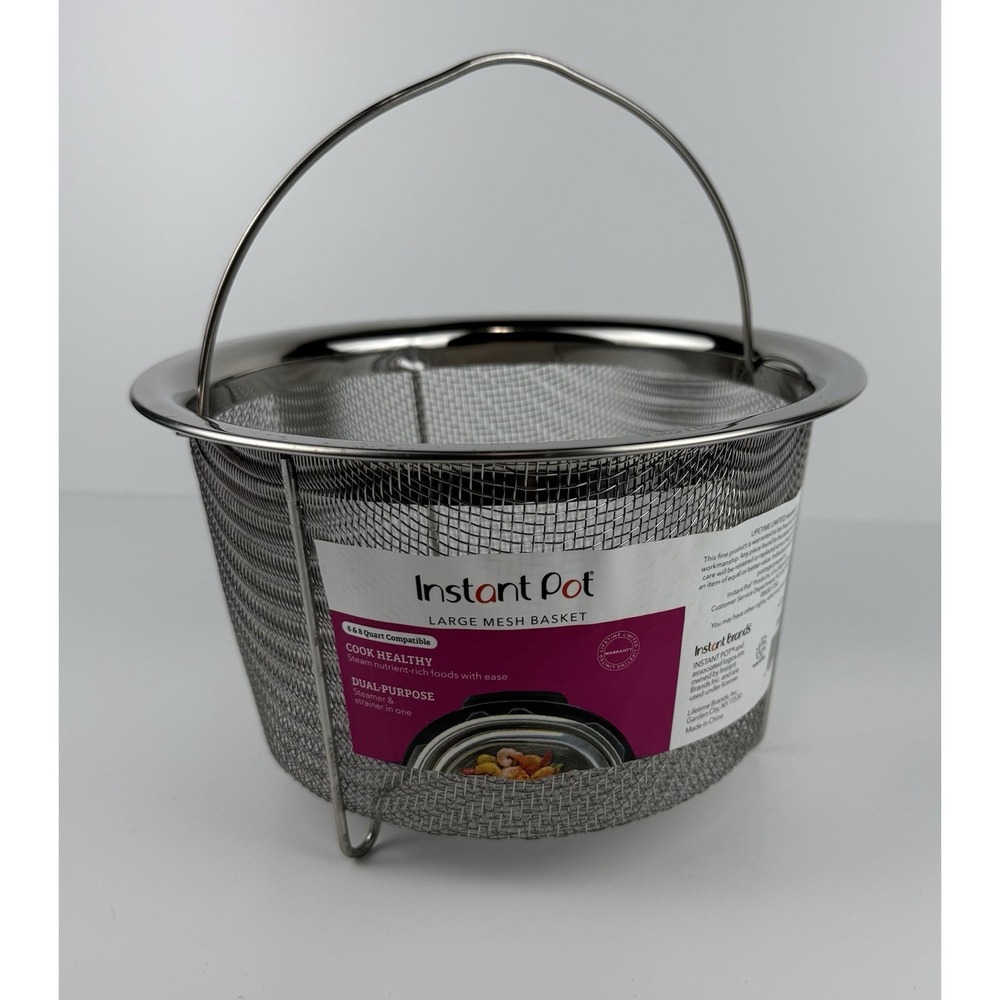 Instant Pot Large Mesh Basket Steamer Strainer Stainless Steel 6 Qt & 8 Qt
